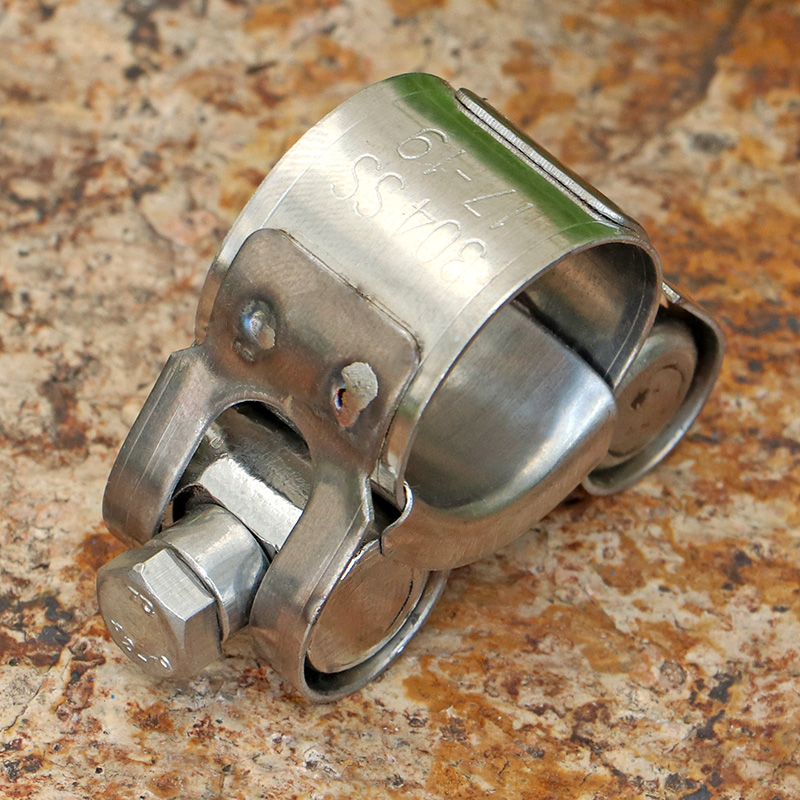 304不锈钢强力卡箍管道夹抱卡扣大力螺丝锁紧管箍管卡喉箍 122-130mm