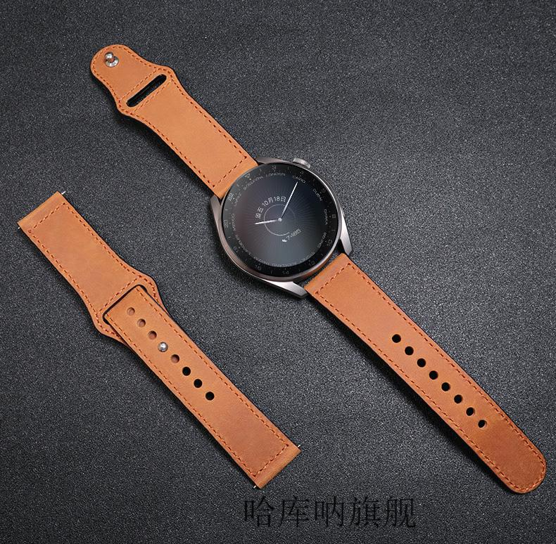 一加手表表带原装 复古小牛皮反扣柔软皮料舒适亲肤one plus智能手表1