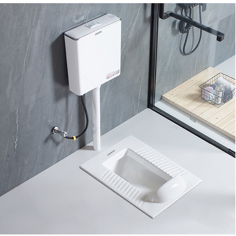 箭牌蹲便器 家用酒店蹲坑式水箱整套带挡水防臭蹲厕便池工程大便器 ab