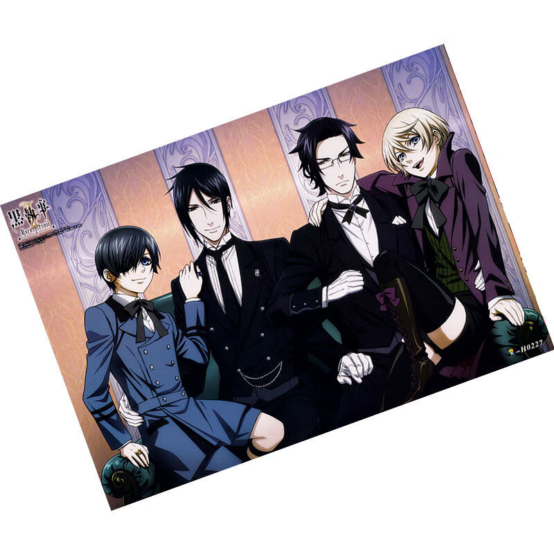 黑执事海报塞巴斯蒂安夏尔新款高清周边宿舍房间墙贴壁纸画册画集新款