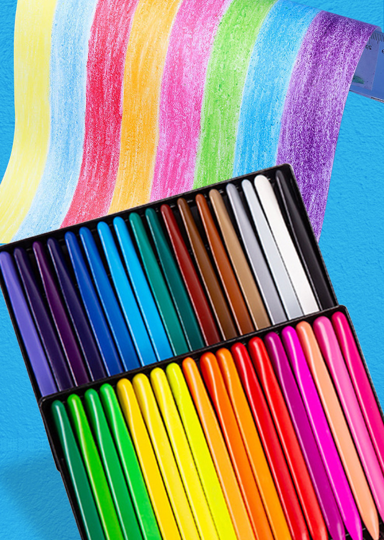 品质36色三角塑料蜡笔儿童油画棒不脏手安全可水洗画画笔宝宝涂鸦画笔