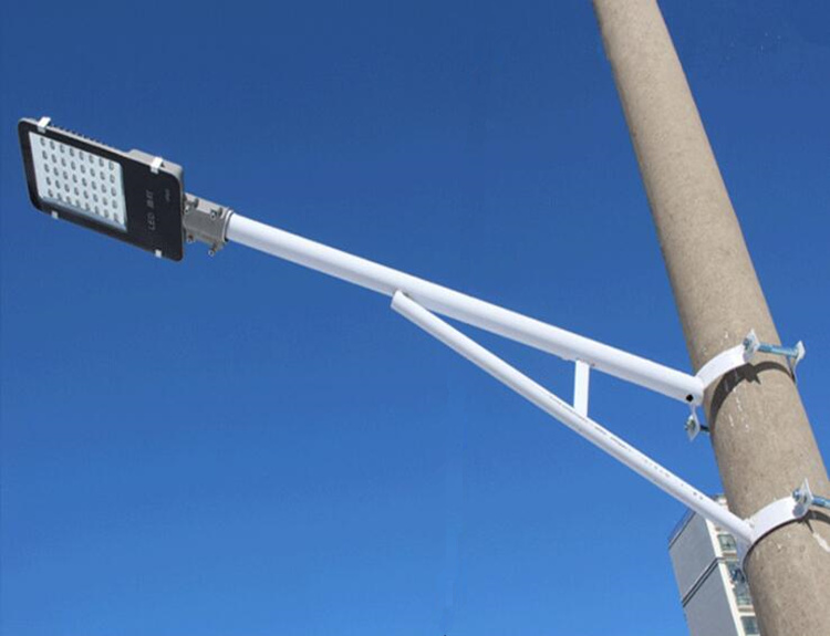 市电太阳能led灯头金豆灯具30w40w60w80w12v挑臂抱箍电杆220v 灯杆五