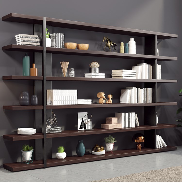 新款北欧实木书架开放式简单层板式书柜屏风隔断架创意客厅落地架子