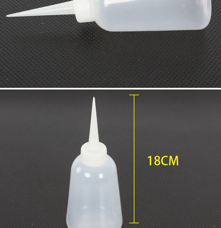 9，工業點膠瓶白色帶蓋機油壺分裝瓶油瓶膠水瓶滴膠瓶透明塑料小瓶子EQ 白色蓋加厚250ml