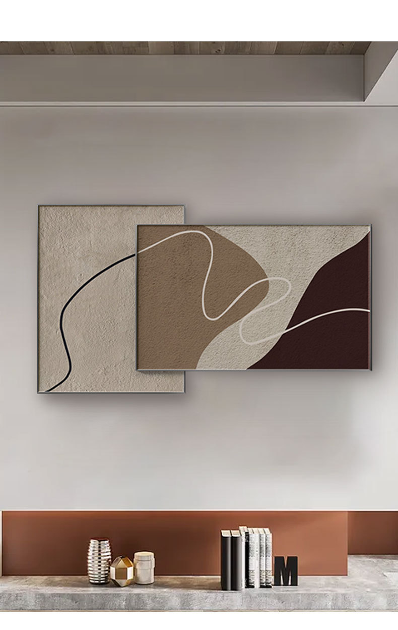 莫兰迪抽象意式极简现代简约小众艺术感客厅装饰画沙发背景墙挂画 1