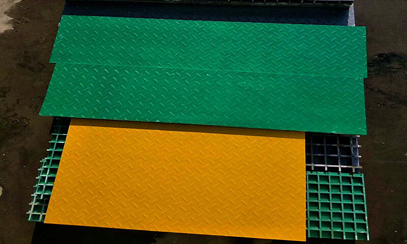 定制玻璃钢格栅花纹盖板电缆沟沉淀池防滑板污水厂排水地沟盖板单双面