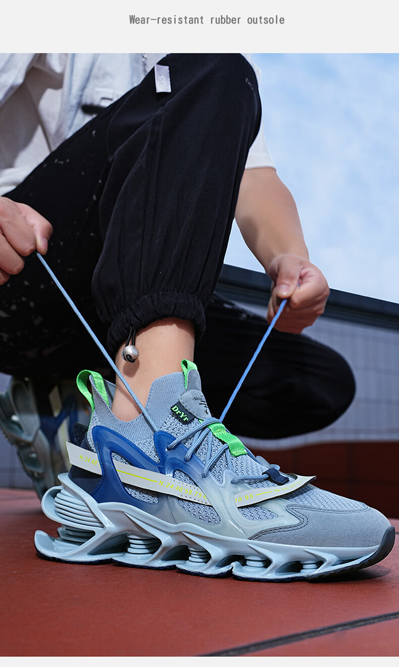 刀锋男鞋2022新款秋季青少年网面透气跑步运动鞋男士休闲百搭潮鞋