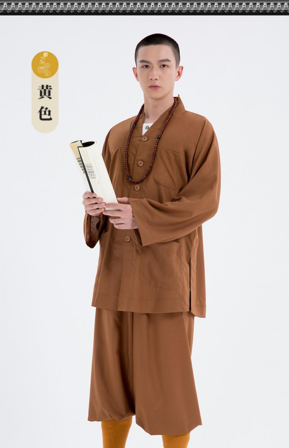 出家人和尚衣服僧服夏季薄款新款棉麻短褂套装小褂男女比丘尼和尚衣