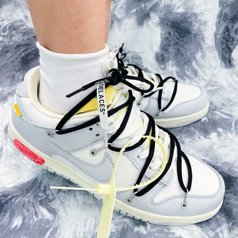球鞋鞋带适配耐克offwhite鞋带nikedunkthe50橙色ow联名字母圆形鞋带