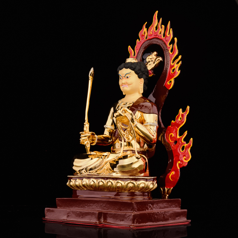 台湾盛凡不动明王佛像鎏金黄铜不动尊菩萨属鸡本命佛家居摆件sm19不动