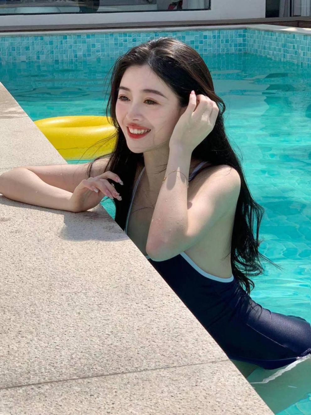 死库水日系泳衣遮肚露背显瘦微胖贴身泡温泉沙滩泳池连体泳衣xue 死