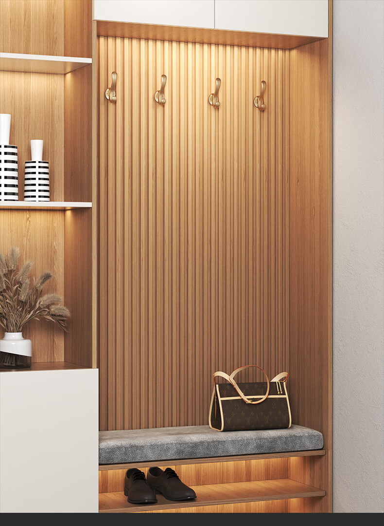 实木格栅板电视背景墙隔栅网红装饰木板栅格搁栅护墙板长城板凹凸