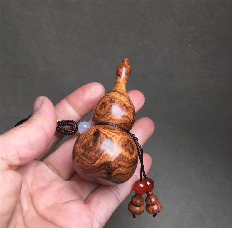 海南黄花梨小葫芦海南油梨老料葫芦手把件小巧可爱工艺品手工制作收藏
