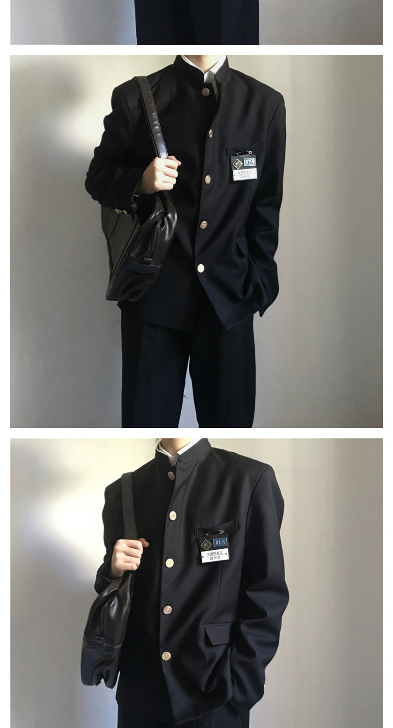 dk制服西装男外套jk情侣套装日系ins学院风西服宽松休闲百搭班服黑色s