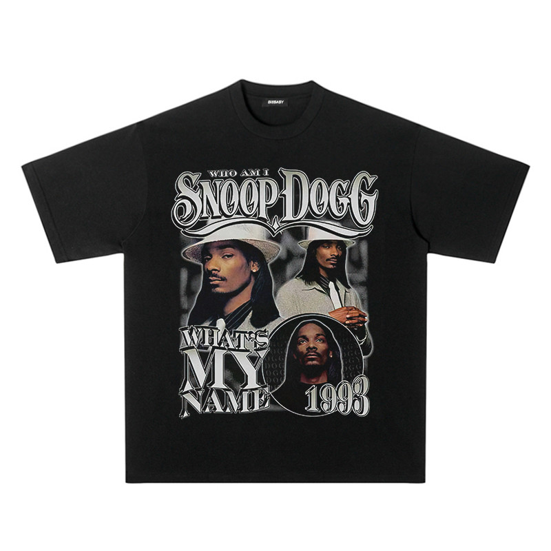 支持国货特·步狗爷snoopdogg专辑封面夏季短袖t恤男