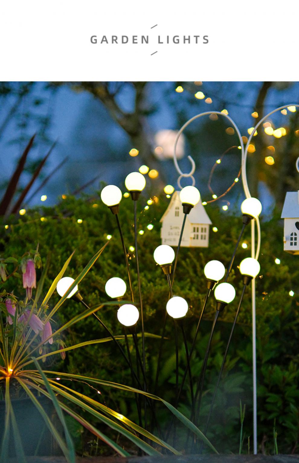 太阳能户外庭院灯家用新款花园景观草坪蒲公英发光圆球装饰氛围灯8组