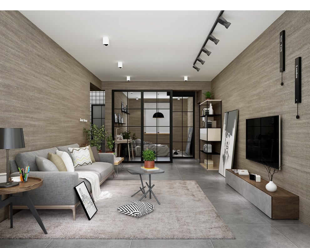 乐图美居letunome现代简约墙布无缝客厅卧室沙发电视背景墙个性定制