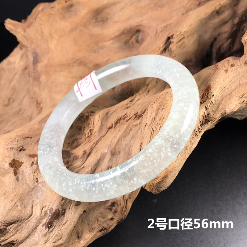 美朗格 岫玉手镯雪花棉暴风雪手镯 天晴冻暴风雪手镯 玉石手镯 直播