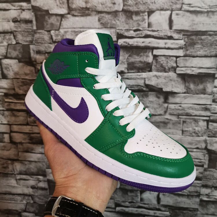 官方旗舰aj黑曜石篮球鞋男女高帮板鞋乔1烟灰扣碎熊猫运动鞋黑红脚趾