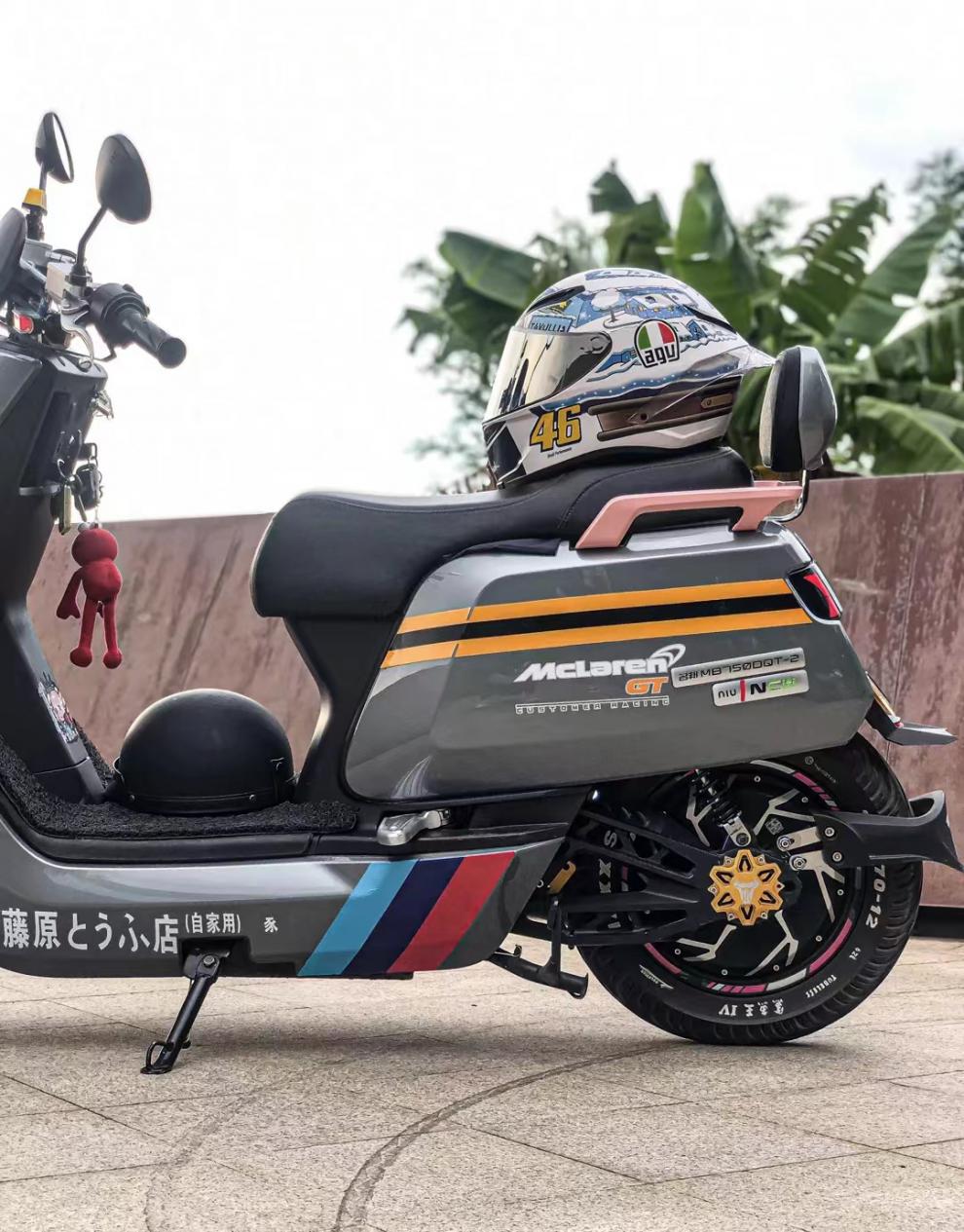 小牛电动车n1/n1s nqi全套纯色水泥灰拉花车壳改装烤漆定制外壳