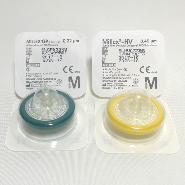 针式过滤器密理博millipore一次性针头过滤器33mm滤膜022uslgpr33rb