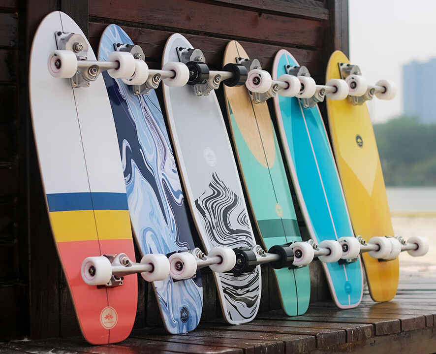 陆地冲浪板滑板板初学者6陆冲板成人儿童免蹬青少年 店长升级款s7弹簧