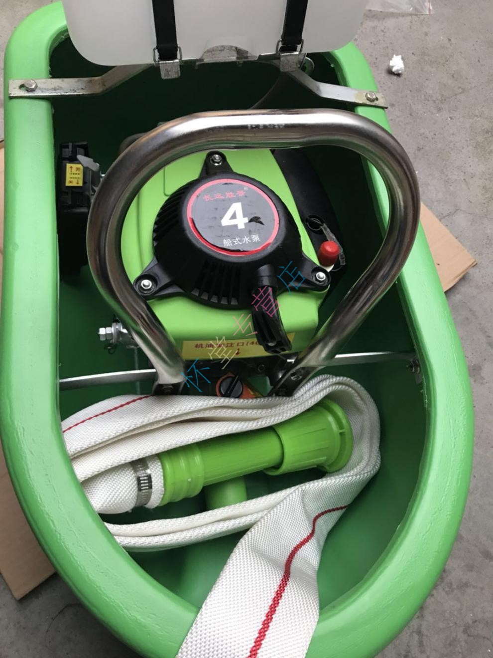绿田船式喷灌机四冲程汽油机水泵农用自吸浮式抽水机船仔机 绿田牌