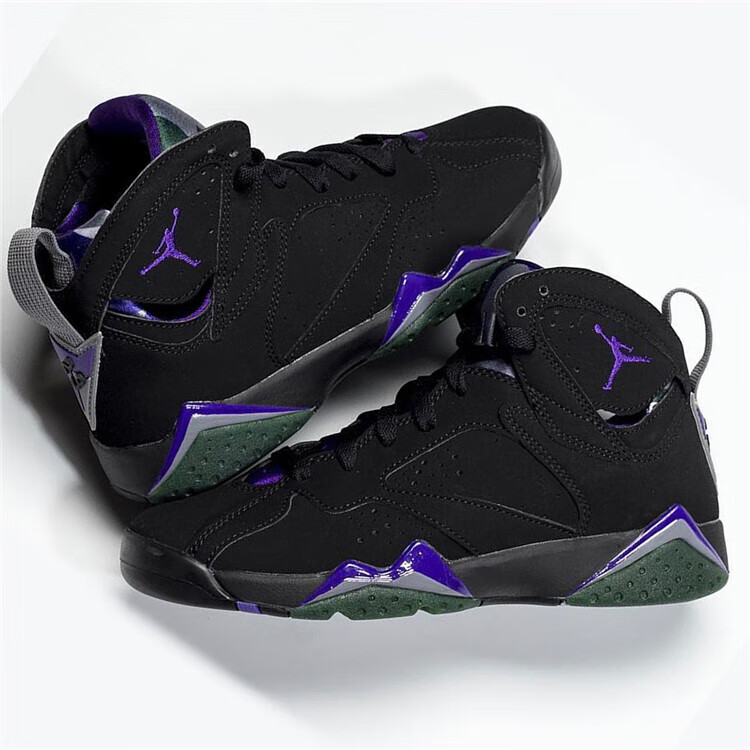 nike耐克air jordan 7rayallen aj7男子雷阿伦 黑紫麂皮篮球鞋 304775