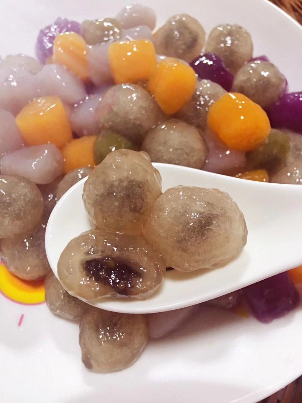 粉包丸福建福州特产小吃手工圆子藕粉丸子花生芝麻馅阿达子500克 粉包