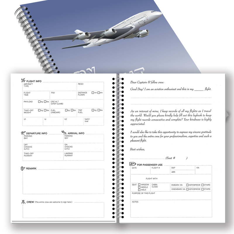 劉潮布飛行日誌本 飛行日誌airpoint日記flightlog記錄手賬航空筆記本