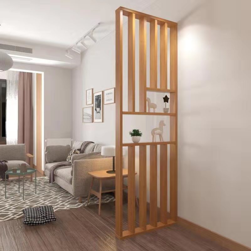 北欧进门风水隔断装饰客厅玄关实木隔断墙简约餐厅洗手台隔断屏风