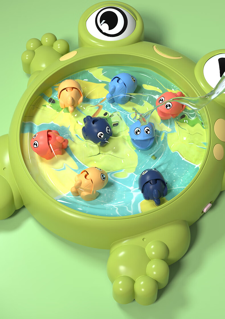 钓鱼玩具儿童1一3岁宝宝生日礼物2电动磁性捞鱼小男女孩6充电版青蛙