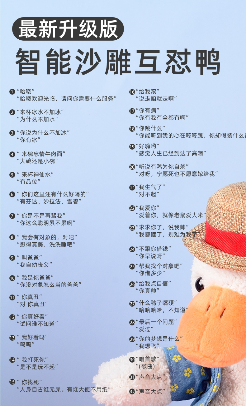 名创优品miniso沙雕复读鸭会说话迪士尼同款六一儿童节礼物会学说话的