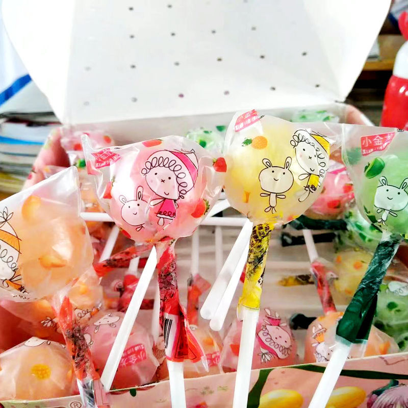 小金龙小萝莉棒棒糖长杆果味混合15g*30支一盒儿童节装饰礼物 2盒小