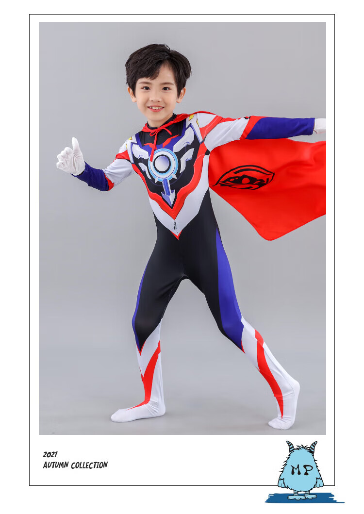 迪迦奥特曼儿童服装cosplay银河战衣男童赛罗套装欧布泽塔连体衣 迪迦