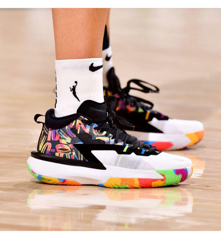 欣映【官方旗舰】dunk aj锡安1代男女篮球鞋黑白彩色拼接 zion 1 实战