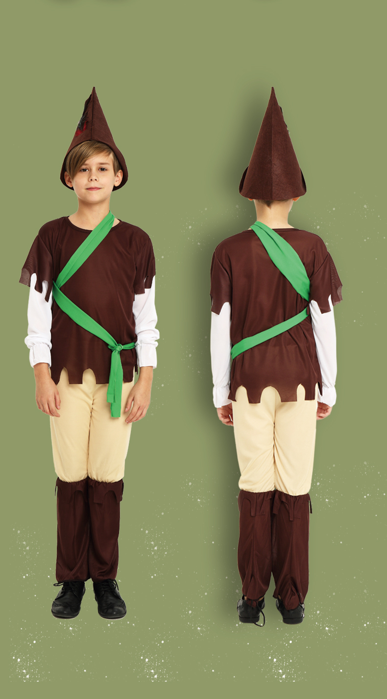 罗宾汉衣服儿童节亲子装成人男cosplay绿精灵彼得潘衣服儿童罗宾汉