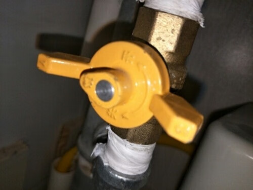 钥匙天然气表前阀开关燃气闭锁阀门开锁开煤气工具实铜黄色单手柄单孔