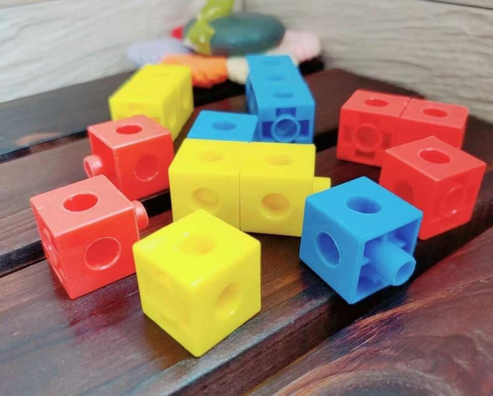 斯奎尔全脑数学积木教具马卡龙游戏卡片教具 hi6册带1套积木【图片