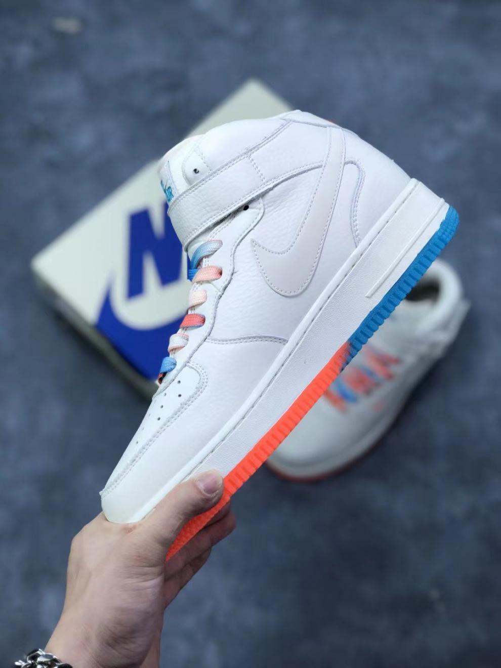 纯原af1空军一号权志龙联名双钩男女中帮休闲板鞋情侣学生运动 联名