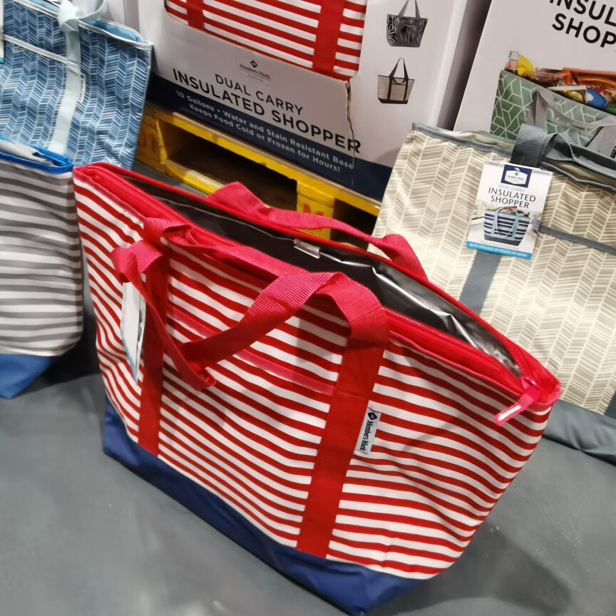 山姆mm超大购物袋旅行包保温保冷购物袋行李大包结实耐用超大容量 淡