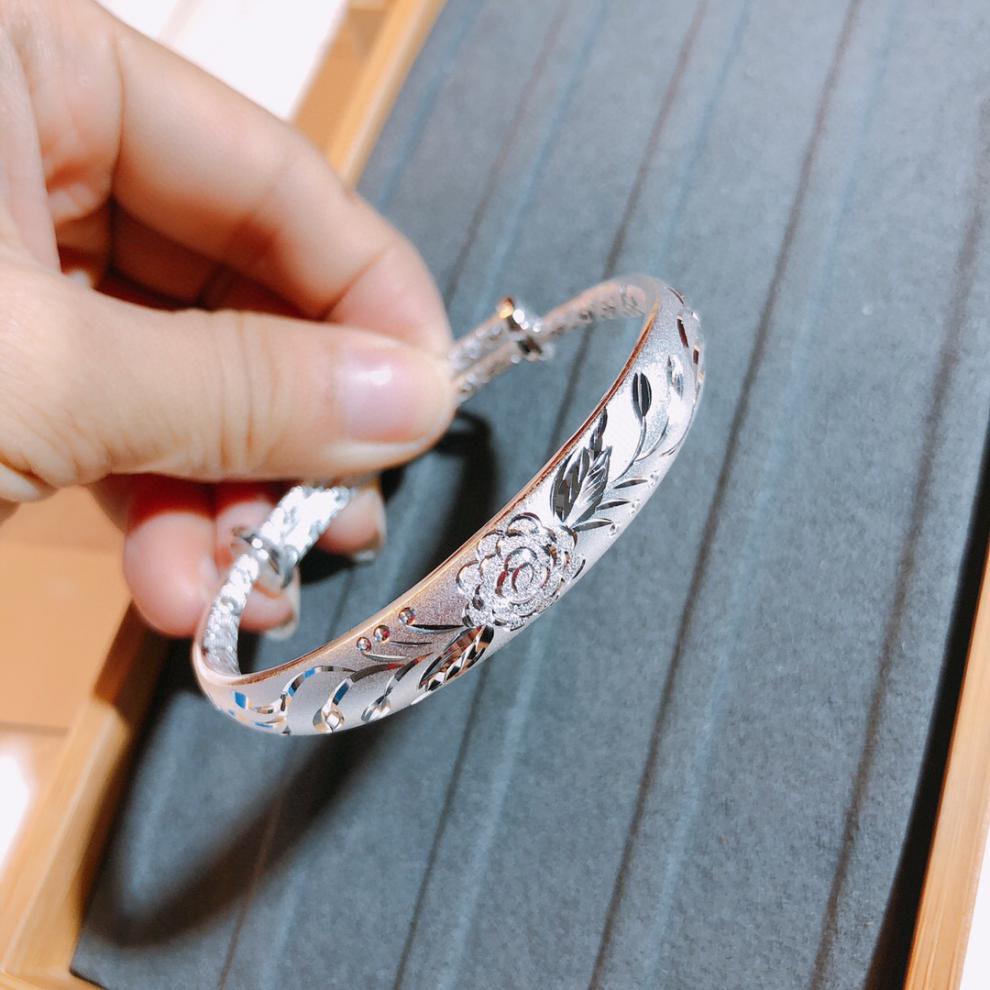 老凤祥款式正生银饰龙凤银手镯女纯银母亲节礼物送妈妈实用款999足银