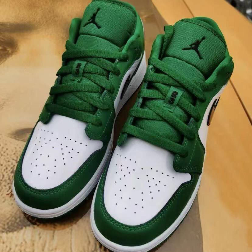 low 凯尔特人 松绿 白绿脚趾低帮板鞋男女百搭情侣篮球鞋 绿色 36