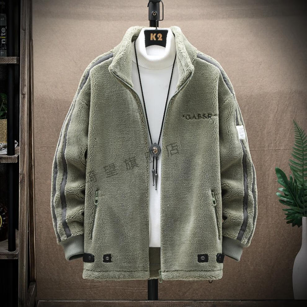 抖音同款meilisen美立森国摇粒绒夹克外套拉链款立领双面绒休闲情侣