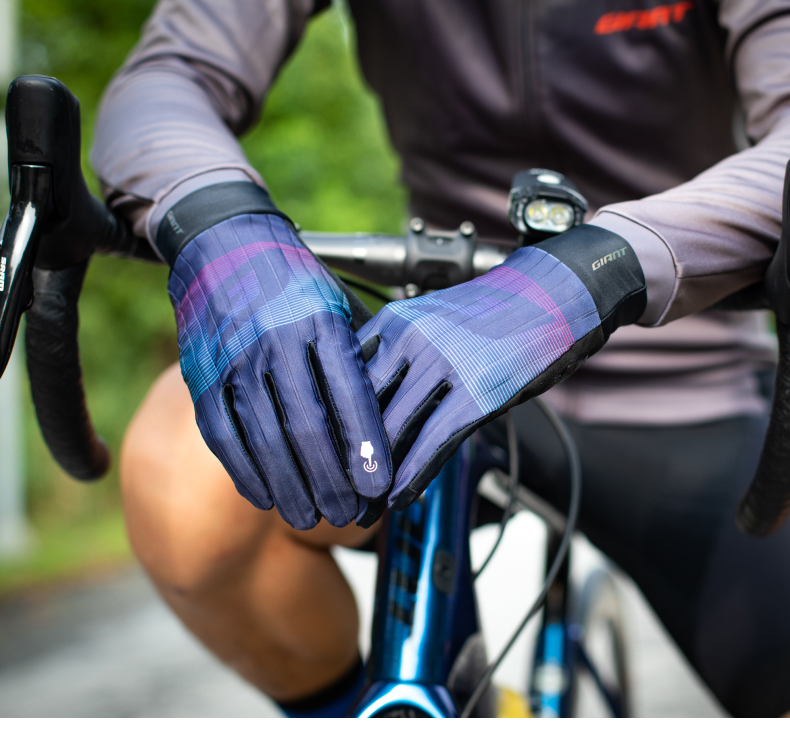 捷安特(giant)motion系列轻薄长指手套春秋早冬骑行装备可触屏自行车