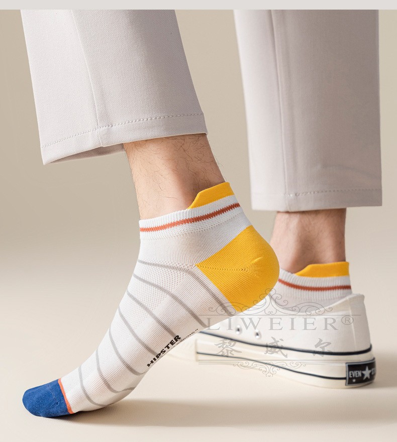 黎威尔品牌男士袜子短袜夏季薄款纯氨纶聚氨酯弹性纤维吸汗透气夏款