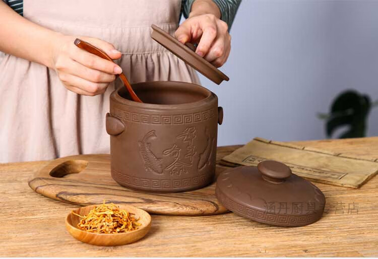 雅派紫砂炖盅带盖陶瓷隔水燕窝炖盅碗孕妇专用家用宝宝煲粥蒸蛋碗甜品