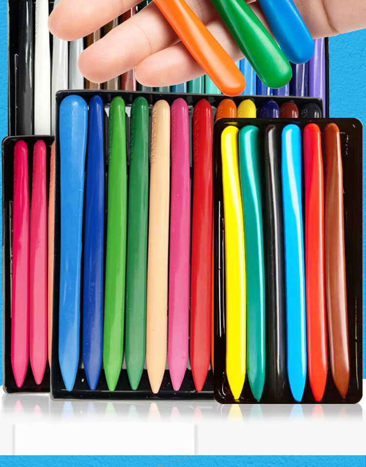 品质36色三角塑料蜡笔儿童油画棒不脏手安全可水洗画画笔宝宝涂鸦画笔