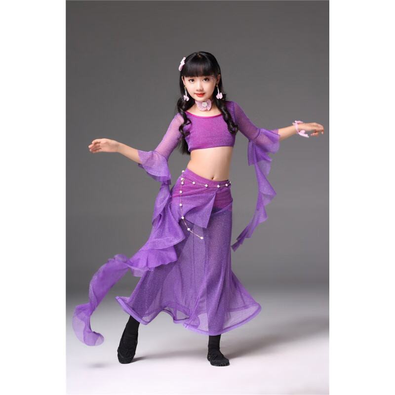 勒多漫因 肚皮舞练功服百雅千慧六一儿童肚皮舞服装新款练功服套装