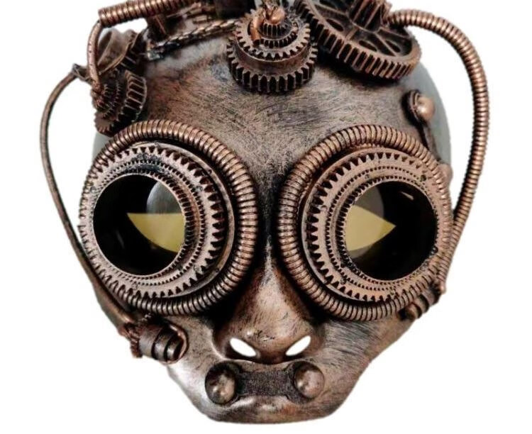 2022新款赛博朋克面具22款酒吧舞台演出恐怖酷炫齿轮化装赛博朋克面具